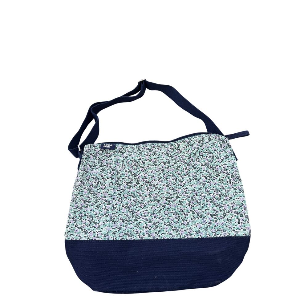 Lands' End Canvas Floral Shoulder Bag